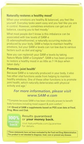 Nature's Made Sam-e Complete 400-mg 36 Tablets (2 Pack) - image 3