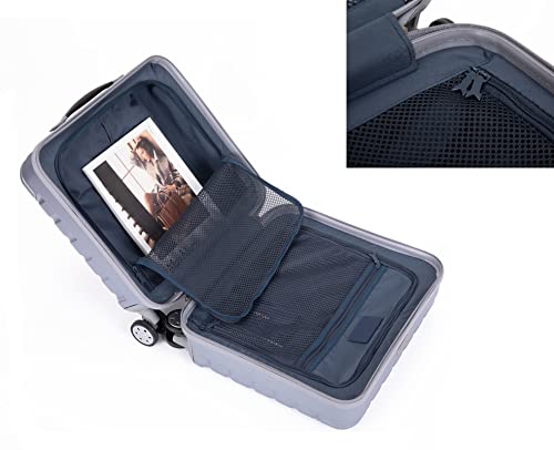 Campfun Hardcase Luggage 16-In, Carry-On Luggage With Universal Spinner Silent Wheels And Tsa Lock, Travel Suitcase Lightweight Essentials Durable For Business Travel Or Take To School, Silver #TOP4