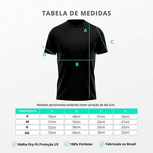 Kit 6 Camisetas Masculina Dry Fit Proteção Solar UV Térmica Academia Treino Caminhada Esporte Camisa