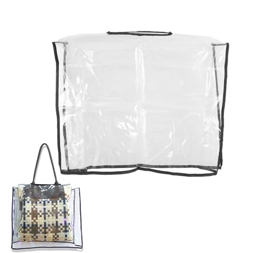 WIizyzfhy 2025 Handbag Raincoat Transparent PVC Handbag Rain Cover For Outdoor Trips And Tours For Handbags And Tote Bags (square)
