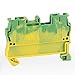 DWFSKZKV Spring Ground Terminal Block ST2.5-PE Din Rail Yellow Green Earthing Wire Cable Grounding Connector 2.5mm2(ST2.5-PE (1pcs))