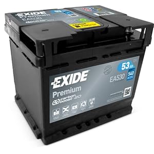 Exide Premium Car Battery EA530 53 Ah 12V