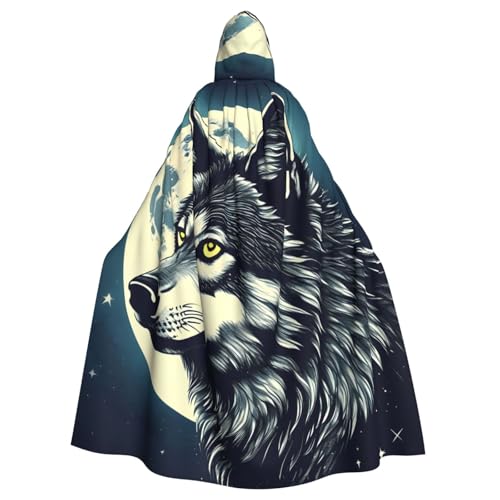 Cape à capuche costume médiéval loup de nuit fête mariage cosplay