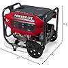 Powermate PM9400E 9,400-Watt Gas-Powered Portable Open Frame Generator - Quiet Electric Start - Ideal for Home, Camping, RV and Outdoor Activites - Engine Powered by Generac - 49 State/CSA - Red/Black