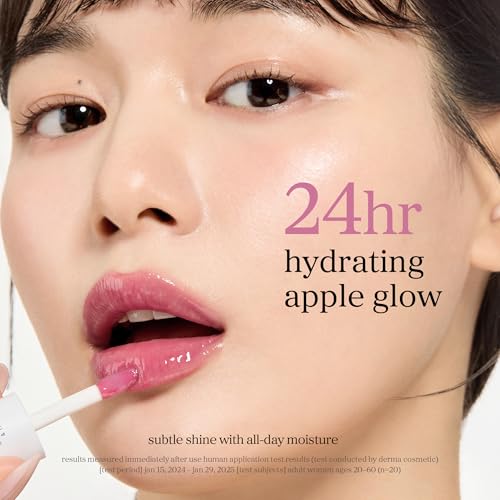 Image of NOONI Korean Lip Oil - Applefig | Long-Lasting, Moisturizing, Plumping, Revitalizing for Dry Lips, Waterproof, No Peel Off, Hydrating, Nourishing Crystal Clear Lip Stain, 0.12 FL Oz