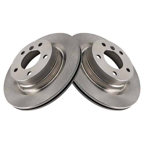 Image of TRQ Rear Ceramic Brake Pad and Rotor Set