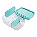 PackIt Mod Lunch Bento Food Storage Container, Mint Green, Shatterproof Crystal Clear Base, with Leak-resistant Dividers and Lid, Microwavable, Dishwasher Safe, Perfect for Meal Prep
