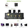 LiNKFOR 3.5mm Audio Mixer - 2 Channel Active Stereo Line Mixer with Independent Volume Controls and Master Volume Powered Audio Mixer with Gold-Plated Ports for PC, Phone, Tablet, Speakers, Headphones #1