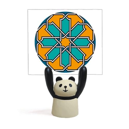 Support de mémo style marocain avec motif fleur et panda pour bureau
