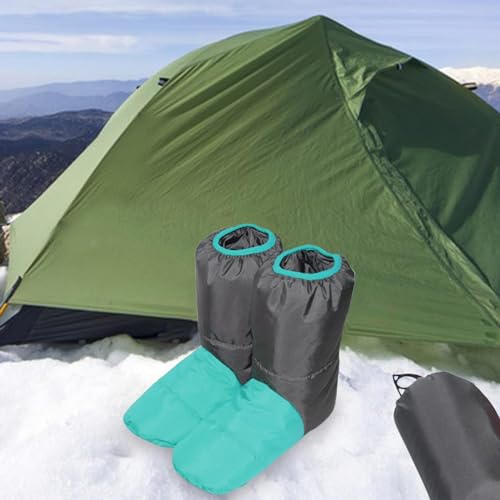 Kokiya Botas para baixo botas de chinelo meias quentes chinelos de dormir para acampar, azul