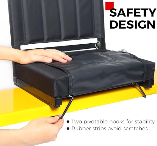 Stadium Seats with Back Support Bleacher Chairs with Back and Cushion Thick Padded Bleacher Seats Includes Shoulder Strap - Thumbnail 6