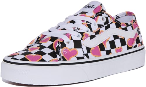 Vans Vans Women's Sneaker, Hearts Checkerboard Multi White, 6.5