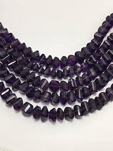 Améthyste en perles rondelles facettées d'une brillance éclatante pour joaillerie fine