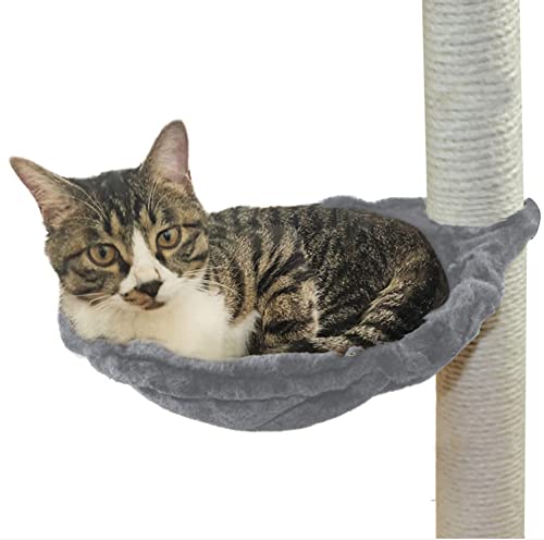 Shengocase 13.2" Grey Basket Lounger Hammock Bed For Cat Tree Tower Replacement, 5-Pack Hanging Toys With Elastic Strings, Cat Tree Accessories Hammock Attachment (Grey) #TOP1