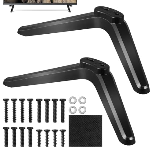 iplusmile Universal TV Stand - 2Pcs Tabletop TV Mounting Bracket Legs with Screws Compatible with Roku 32-55 Inch Screens, Easy Installation Base by iplusmile - Used condition - US$14.29