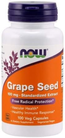 Grape Seed, 100 mg, 100 Caps by Now Foods (Pack of 6)