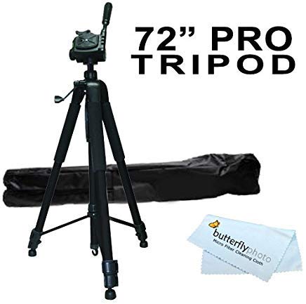Professional 72 TRIPOD FOR Canon Vixia HF R82, HF R80, HF R800, R62, HF R60, HF R600, HF R700, HF R72, HF R70, HF R52, HF R50, HF G40, HF G30, HF G20, HF G10, HF R32, HF R30, HF R300 HD Camcorder