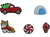 Picture of Crocs Jibbitz Holiday Packs Shoe Charms - Synthetic Material - Easy to Attach - Perfect for Holidays Xmas 5-Pack One Size One Size