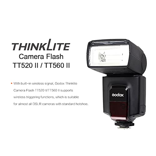 Godox WSH-TT520II Wireless Transmission Flash Speedlite - Built-In Receiver And Rt Transmitter Compatible For Canon Nikon Panasonic Olympus Pentax And Other Dslr Cameras thumb #5