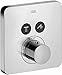 AXOR ShowerSelect Modern Minimalist Easy Select 1-Handle 7-inch Wide Thermostatic Shower Trim for Rough-in Valve with Diverter in Chrome, 36707001