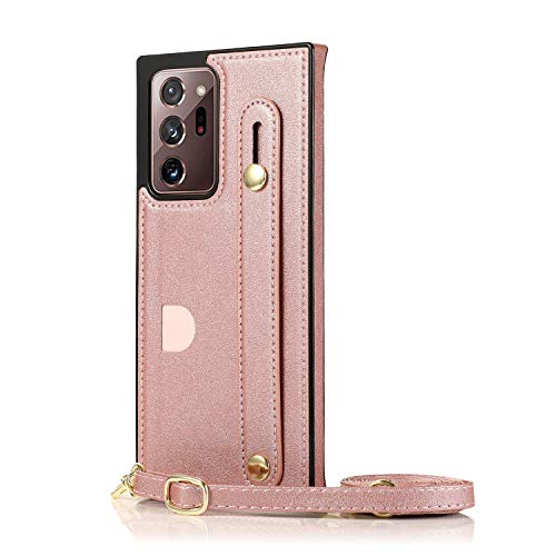 Coque Samsung Note 20 Ultra antichoc or rose anti-chute avec support dos - 7