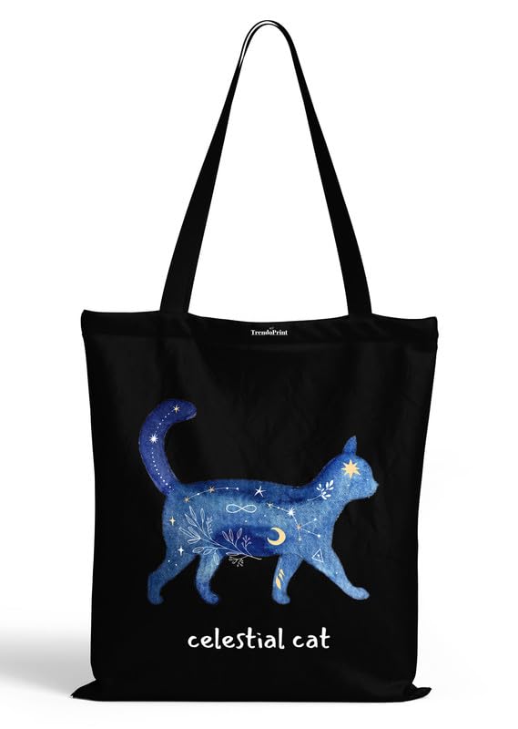 Image of TrendoPrint Reusable Shopping Bag Canvas Tote Bag for Grocery, College, Office & Shoulder Handbag Travel Bag for Men and Women (14x16 inches)