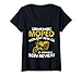 Femme Autocollant humoristique pour cyclomoteur, mobylette, scooter, cadeau T-Shirt avec Col en V
