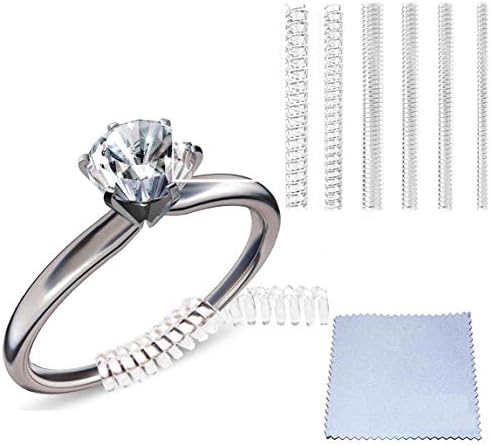 Eiito Ring Size Adjuster For Loose Rings (4 Sizes), Ring Resizer for Ring Adjuster Smaller, Ring Spacer, 12 Pcs Ring Guard
