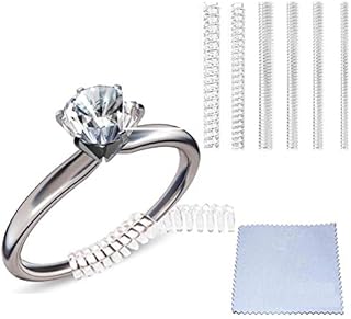 Eiito Ring Size Adjuster For Loose Rings (4 Sizes), Ring Resizer for Ring Adjuster Smaller, Ring Spacer, 12 Pcs Ring Guard