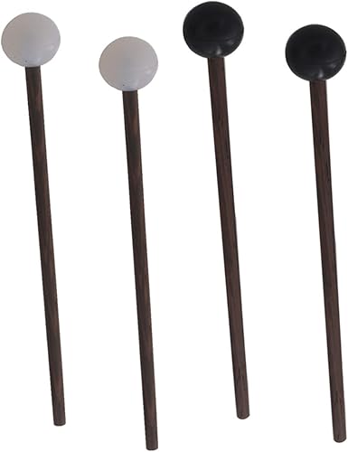 SUPVOX 2 pares de palos etéreos para niños, instrumentos musicales para niños, tambor de lengua de acero para niños, palillos de glockenspiel,