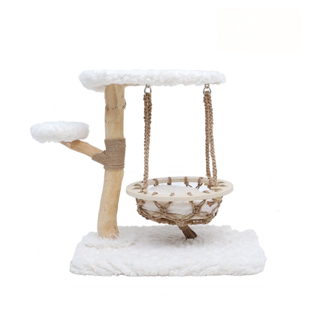 Katzenturm Kletterbaum for große Katzen, Schaukel, Hängematte, mehrstufige Unterteilung, Kratzbaum, wolkenförmiges Katzenspielzeug Aktivitätszentrum