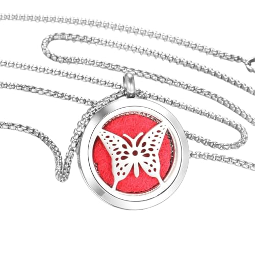 New 2026 Stainless Steel Aromatherapy Necklace High Diffuser Perfume Essential Oil Lockets Pendant Titanium Chain Jewelry Fashion Accessories Creative Gift