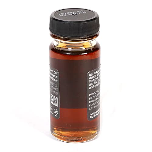 Le Must Organic Maple Syrup, Grade A, 100% Pure Vermont, Kosher, Mini Glass Bottle Roomservice, 1.75 Fl Oz (Pack Of 12) Glass Miniatures #TOP3
