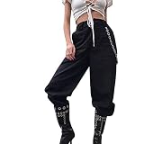 Hosen hippes Joggen Harem Womens hüpfen lässige Tanzhosen Baggy Sweat-Bekleidung Schuhe & Accessoires Rettungsdienst Hose Damen Rot