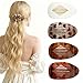 OGDE 4 PCS Large Flat Leopard Print Duck Billed Lay Down Hair Claw Clips - Matte Strong Hold Barrettes for Women Thin Hair