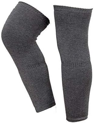 KrystleMen's Wool Warm Winter Protection Knee Cap (Grey, Free Size)