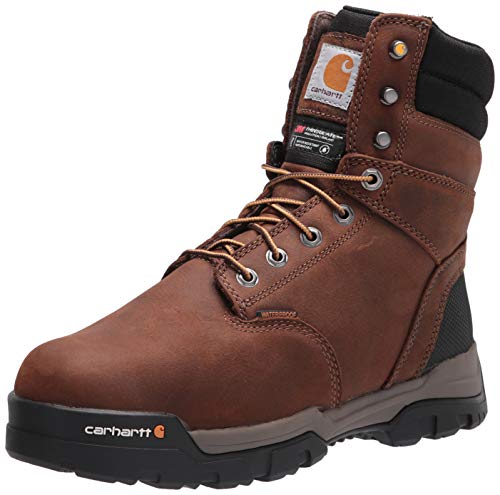 Carhartt mens Ground Force 8  Waterproof Insulated Soft Toe Cme8047 Construction Boot, Bison Brown Oil Tan, 9 US