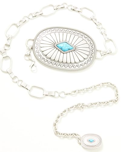 Idyllwind Women's Vivelle Oval Concho Chain Belt - IWAFA25BT3-SLVR XX-2