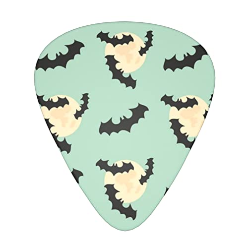 Lot de 12 médiators pour guitare basse électrique et acoustique Motif chauve-souris Lune - Les Beatles, Paul McCartney, John Lennon, RIngo Starr, George Harrison Lot de 12 médiators pour guitare basse électrique et acoustique Motif chauve-souris Lune