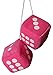 Price comparison product image XtremeAuto® Velvet Fluffy Furry Dice For Car, Motor home, Caravan, House, Truck, Lorry Rear View Mirror/Glass Window (PINK)