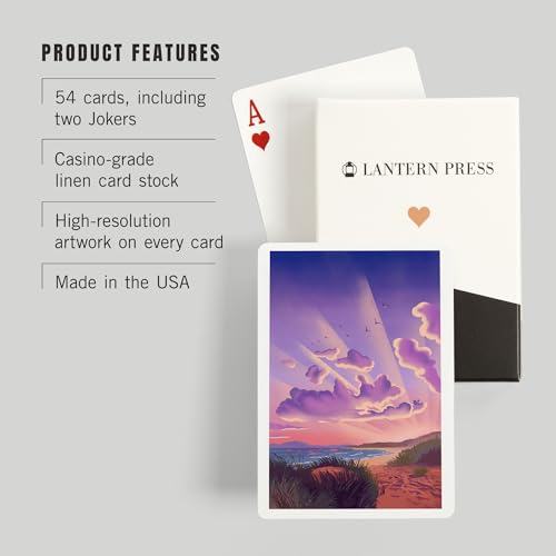 Naipes de póker Lantern Press Coastal Series, 52 cartas miniatura 3