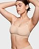 INLYRIC Women's Cosnufy Sheer Bralette - Cami Mesh Unlined No Padding See Through Wirefree Bralettes Pullover Beige Large