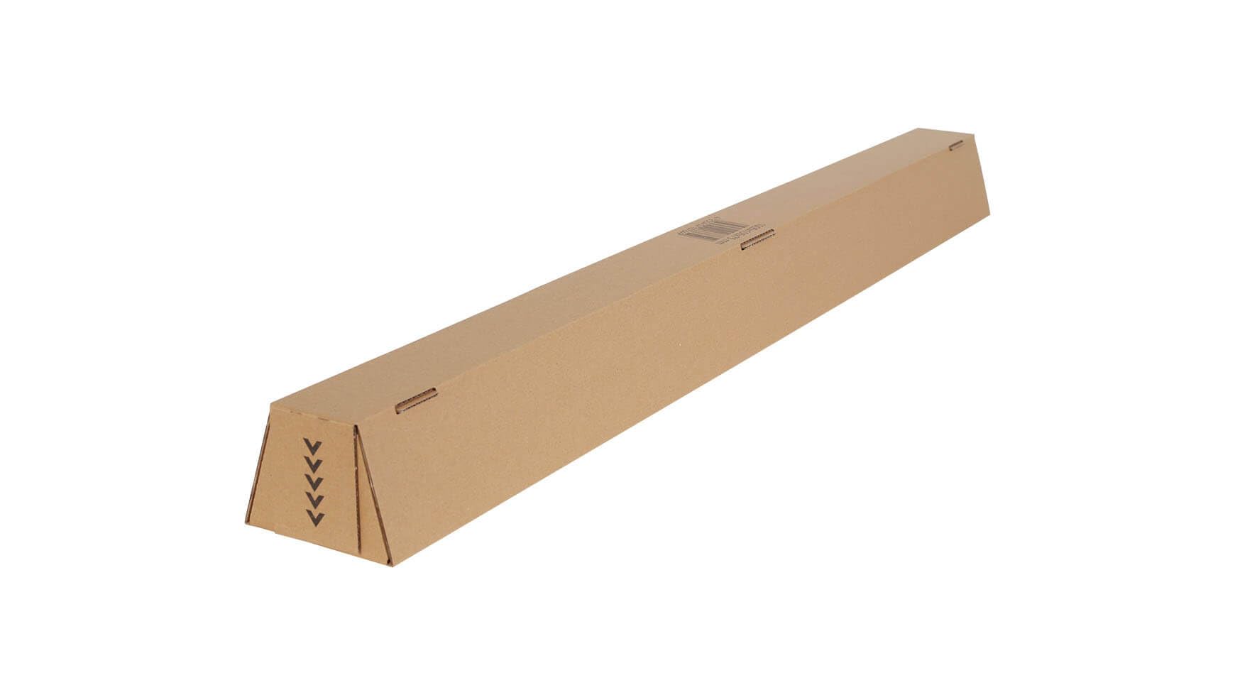 60x Trapez-Versandverpackung 1005 mm x 105/55 mm A0plus Braun