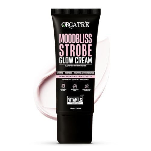 Orgatre Strobe Glow Cream for Instant Face Radiance | Primer Highl...