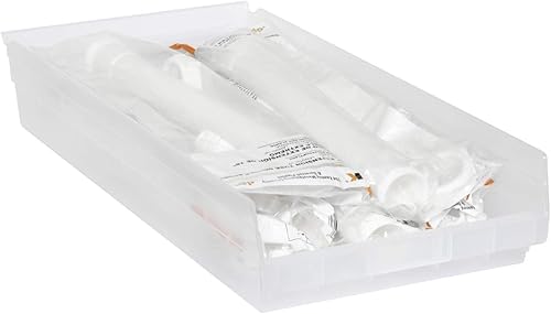 Vista 14 de Akro-Mils 30174 - Caja de plástico para estantes anidados, (24 x 11 x 4 pulgadas), color amarillo, (paquete de 6)