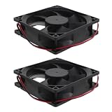2 Pezzi Ventola di Raffreddamento 12v Dc Nero
