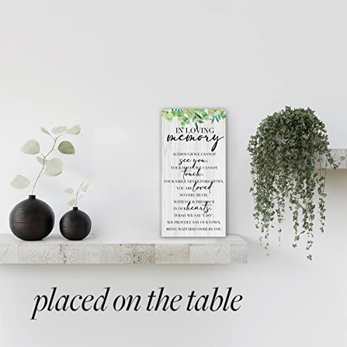 Rustic in Loving Memory Wedding Wood Sign Sympathy Gift in Memory of Loved One Mother Father Memorial Wall Hanging Decor Wooden Wall Art Décor Remembrance Bereavement Decorative Plaque Sign - Thumbnail 4