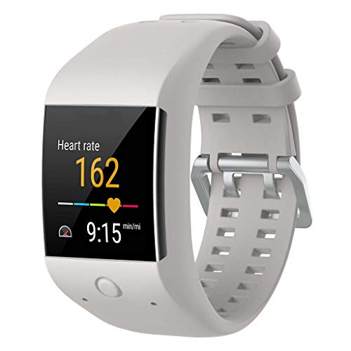 Sunhoyu - Correa de reloj para Polar M600 GPS con correa de silicona de repuesto, Blanco, medium