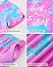 Mikrdoo Girls Pajamas Fashion Short Sleeve PJs Set Summer Cool Loungewear Cozy Sleepwear, Purple Gradient, Size 10Y