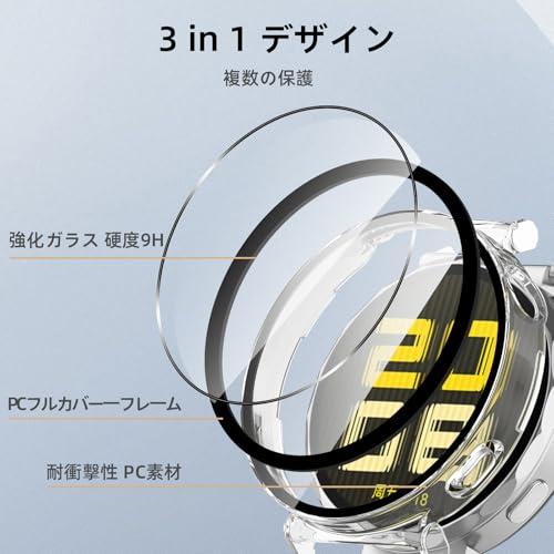 Image of For Huawei Watch GT 5 1.6 inches (41 mm) Protective Case, Lightweight, PC + Tempered Glass Cover, 9H Hardness, Easy Installation, All-in-One Protection, Scratch Resistant, Shock Resistant, HD